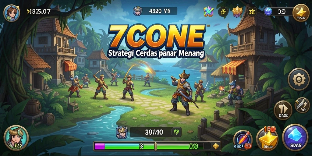 Tampilan gameplay 7CONE yang penuh strategi dan taktik.