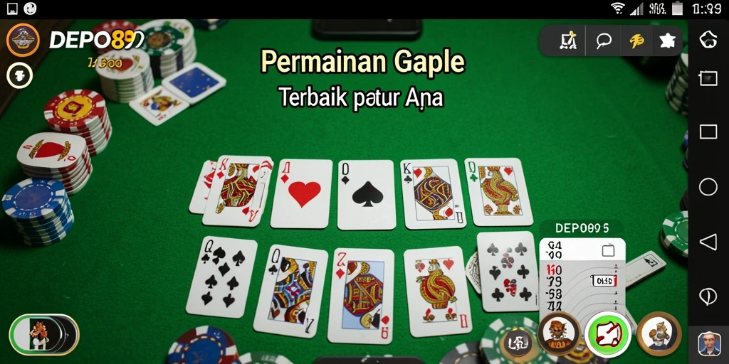 Screenshot gameplay DEPO89 menampilkan suasana seru bermain Gaple.