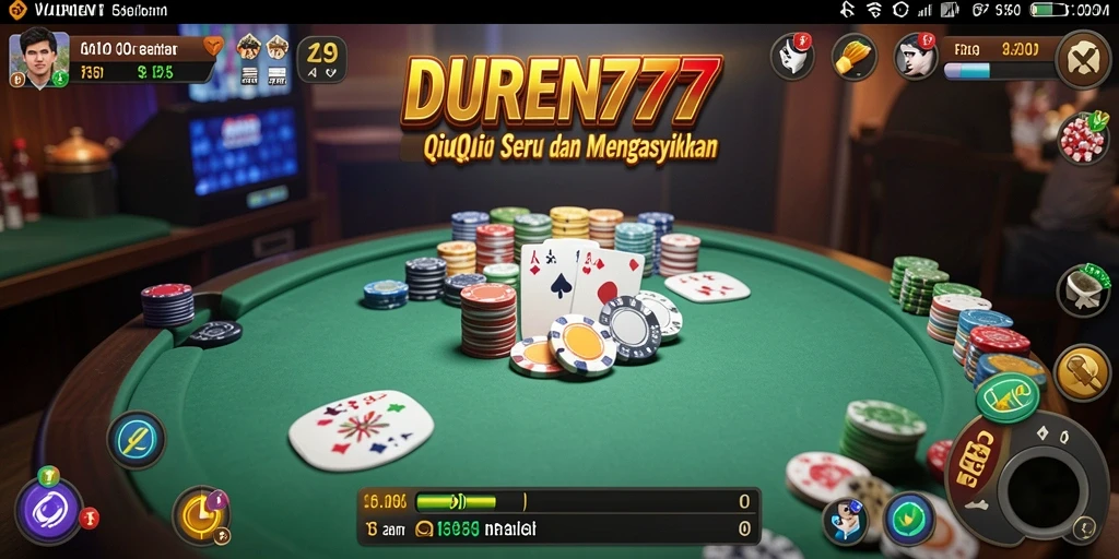 Tampilan gameplay seru saat bermain QiuQiu DUREN777.