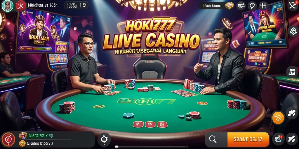 Tampilan gameplay HOKI777 yang menakjubkan dalam Live Casino.