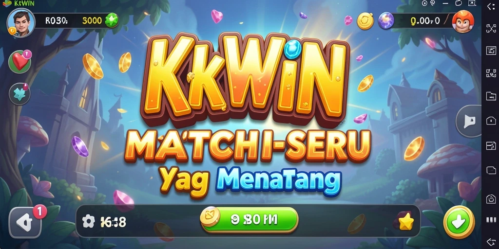 Screenshot KKWIN menampilkan momen permainan seru dalam kategori Match-3.