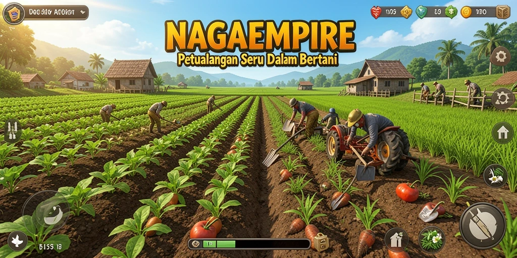 Gameplay NAGAEMPIRE yang menakjubkan dan seru dalam bertani.