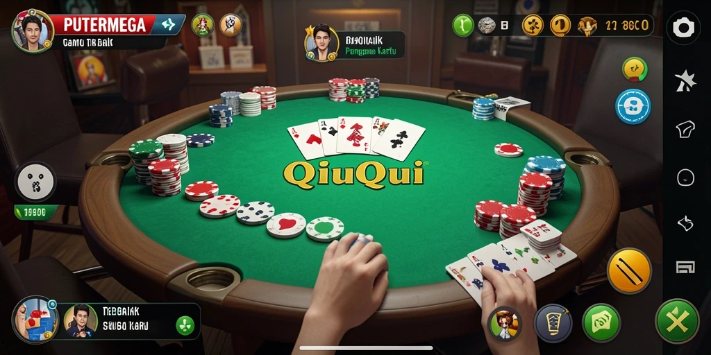 Screenshot utama PUTERMEGA menampilkan gameplay seru QiuQiu.