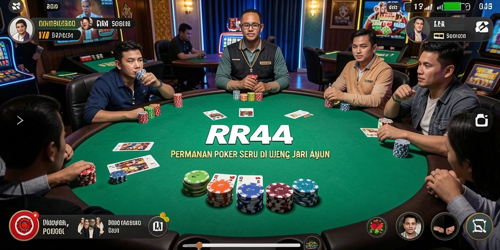 Tampilan menarik dari gameplay poker di RR44.